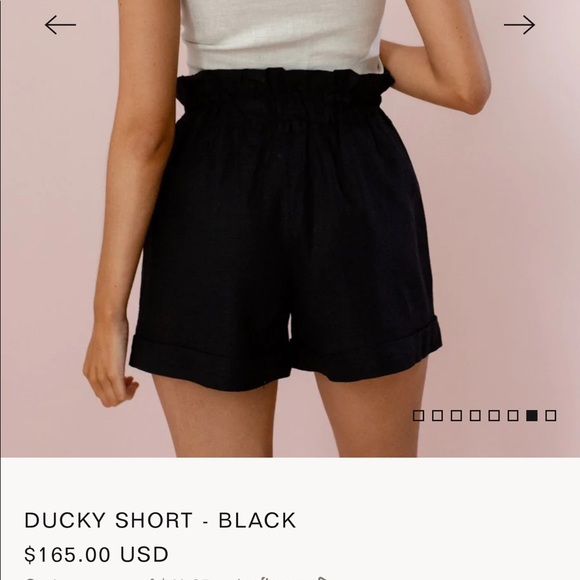 Posse ducky linen short in black - Picture 1 of 7